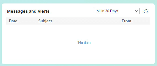 Messages and Alerts Widget