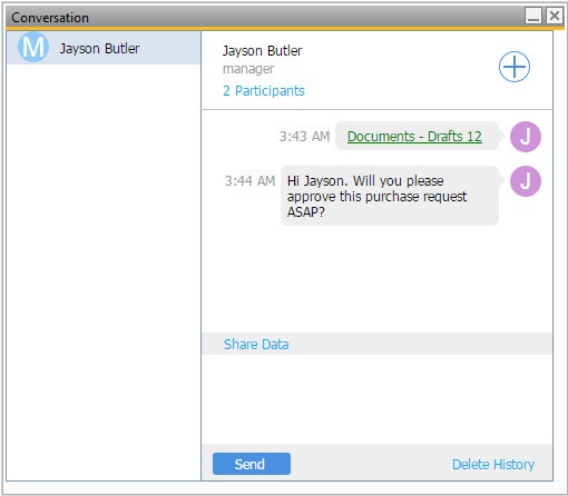 Support Spotlight Chat and Share Data with SAP Business One5