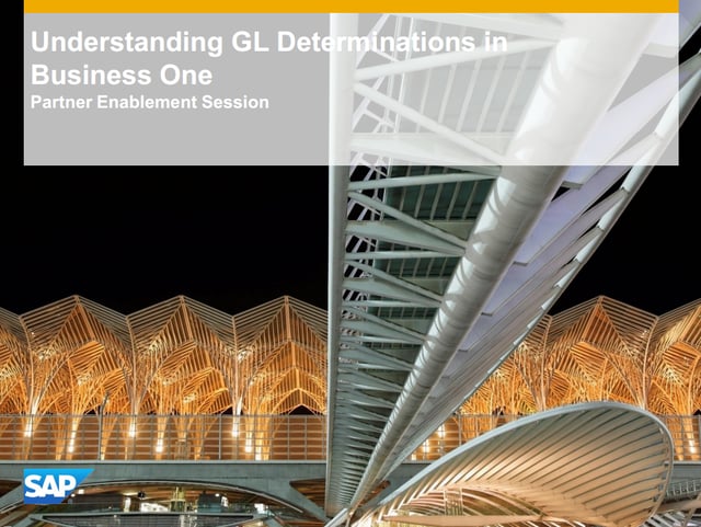 Understanding G/L Determinations in SAP Business One