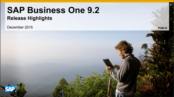SAP Business One 9.2