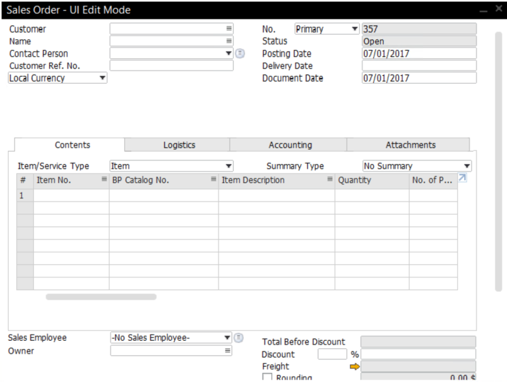Customize the User Interface in SAP Business One