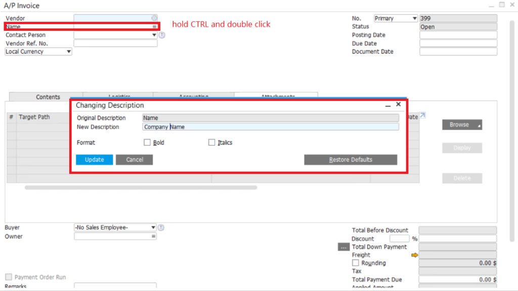 Customize Your Tags in SAP Business One