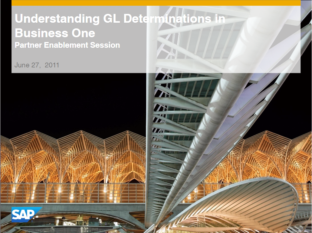 Understanding G/L Determinations in SAP Business One