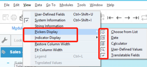 Pickers & Indicators in SAP Business One
