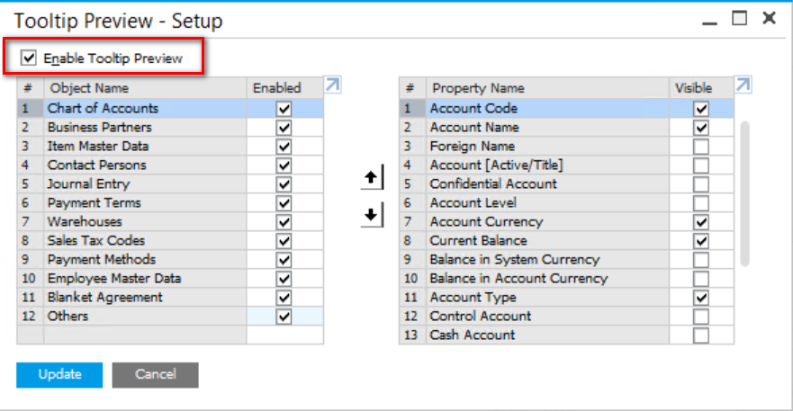 Preview more details in SAP Business One