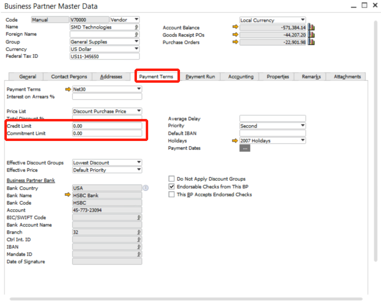 CreditCommitment-Limit-in-SAP-Business-One-3