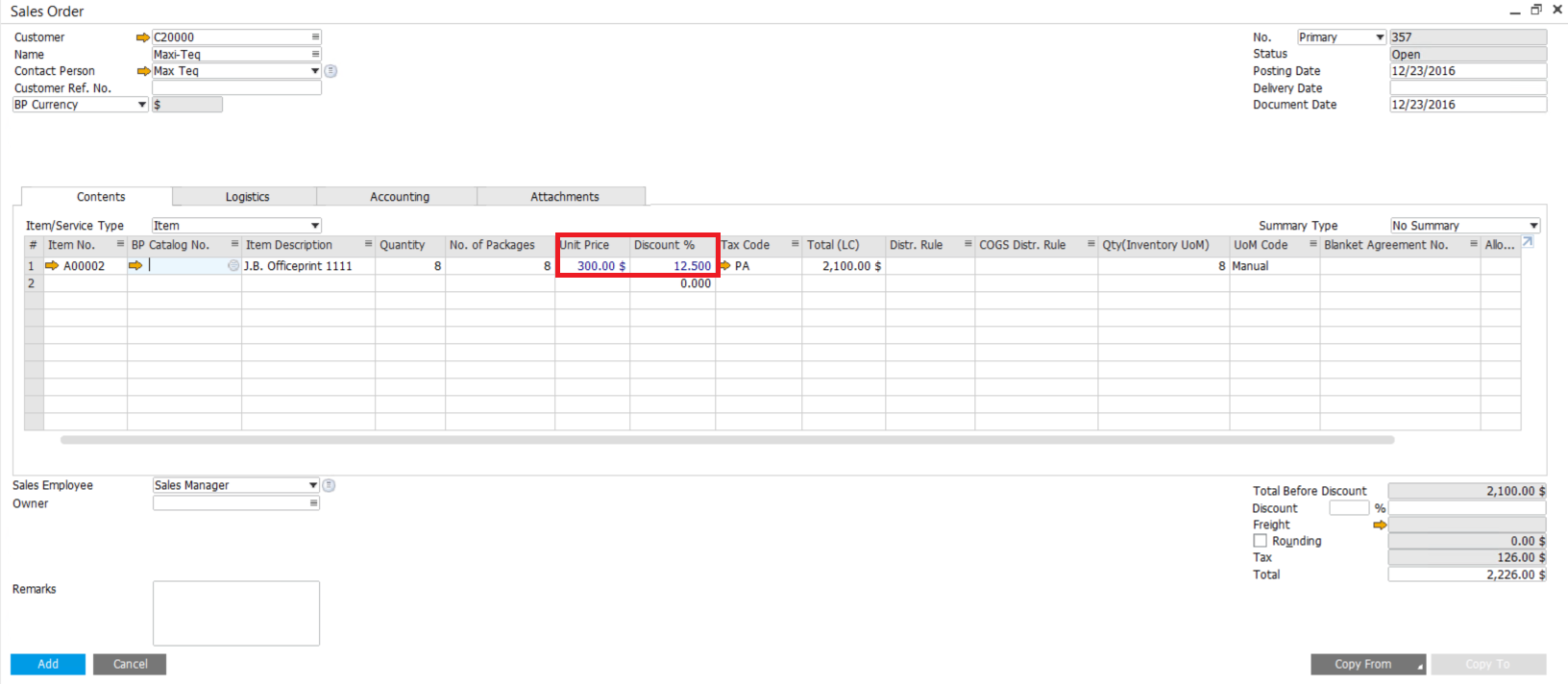 Discount-Group-in-SAP-Business-One-2