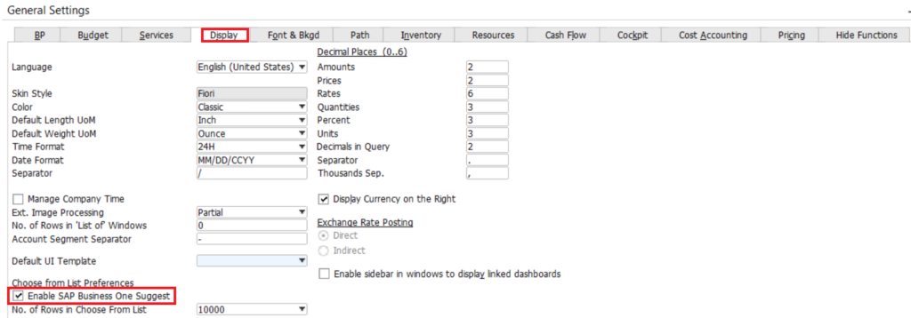 Enable-Suggestions-in-SAP-Business-One-3
