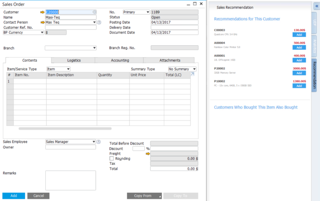 Sales-Recommendation-in-SAP-Business-One-1